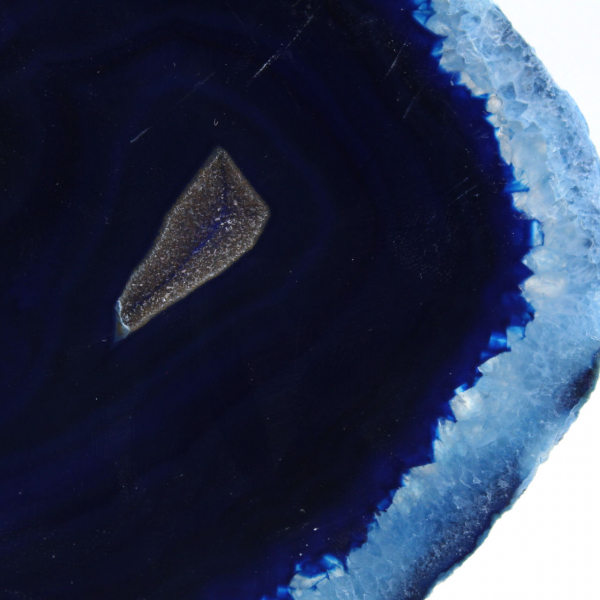 Brasilianska blå agatskivor för mineraldekoration