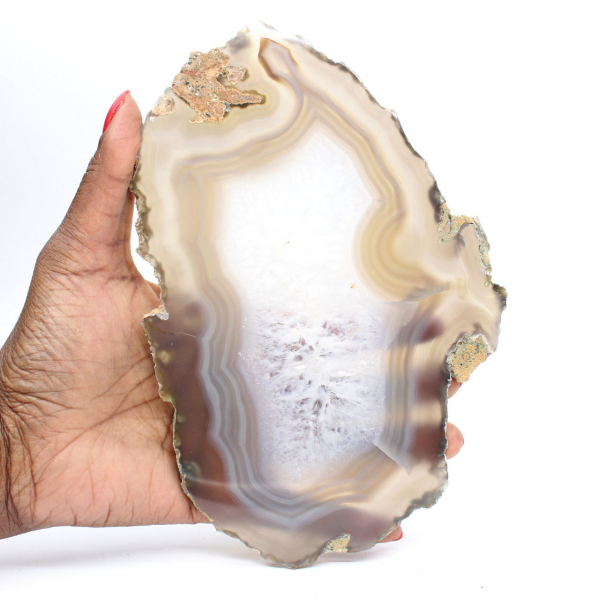 Brasiliansk bandad agatplakett