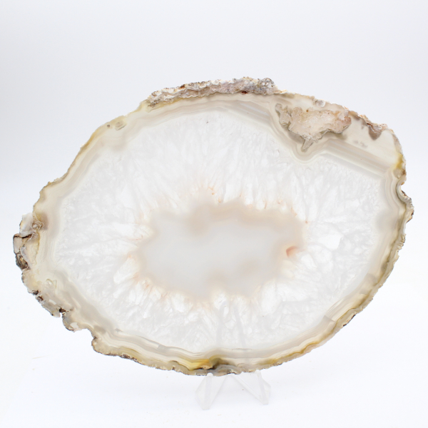 Skiva av bandad kalcedon