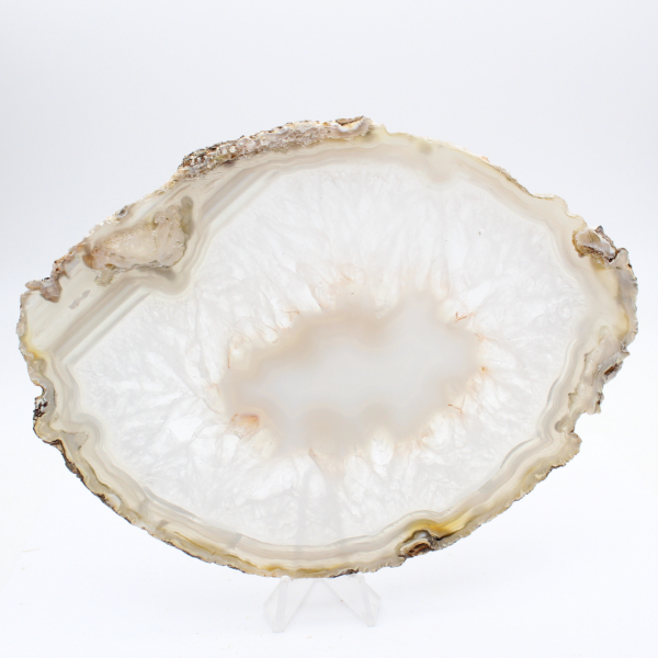 Skiva av bandad kalcedon