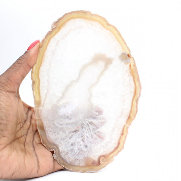 Grå och blå agat från Brasilien