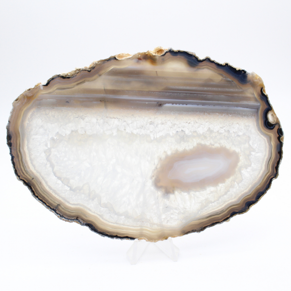 Polerad genomskinlig agatplakett