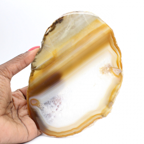 Liten skiva brasiliansk agat