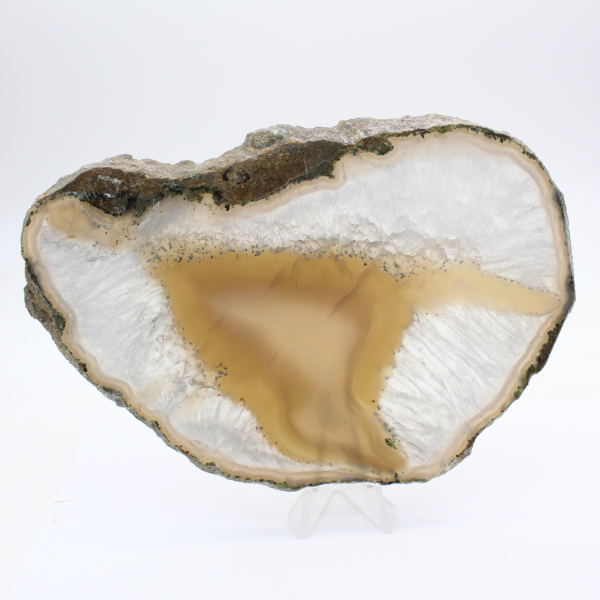 Skiva av agat med täta band