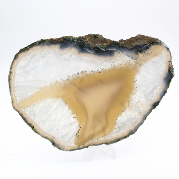 Skiva av agat med täta band