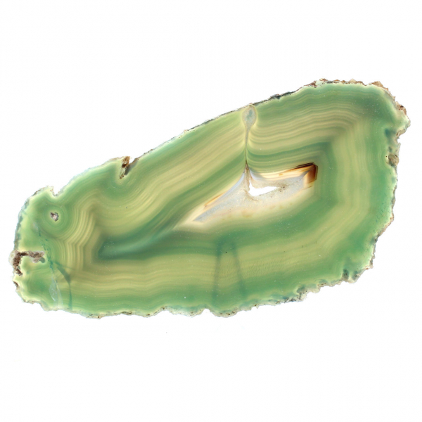 Skiva av grön agat från Brasilien – Färgad natursten