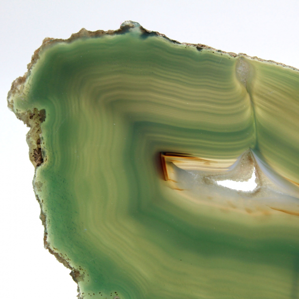 Skiva av grön agat från Brasilien – Färgad natursten