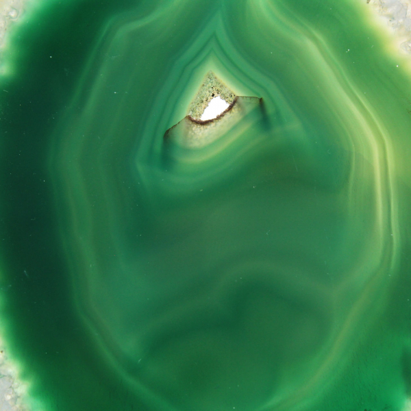 Brasiliansk agatskiva, grön – Samlarobjekt, 200 g