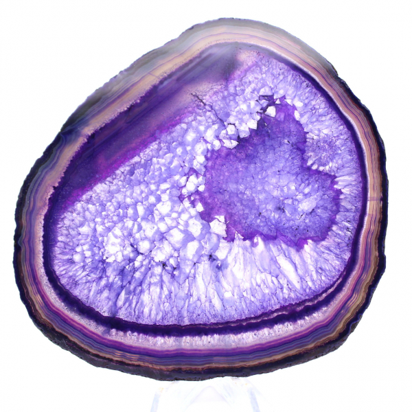 Brasiliansk lila agatplakett: Dekorativt föremål