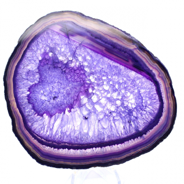 Brasiliansk lila agatplakett: Dekorativt föremål