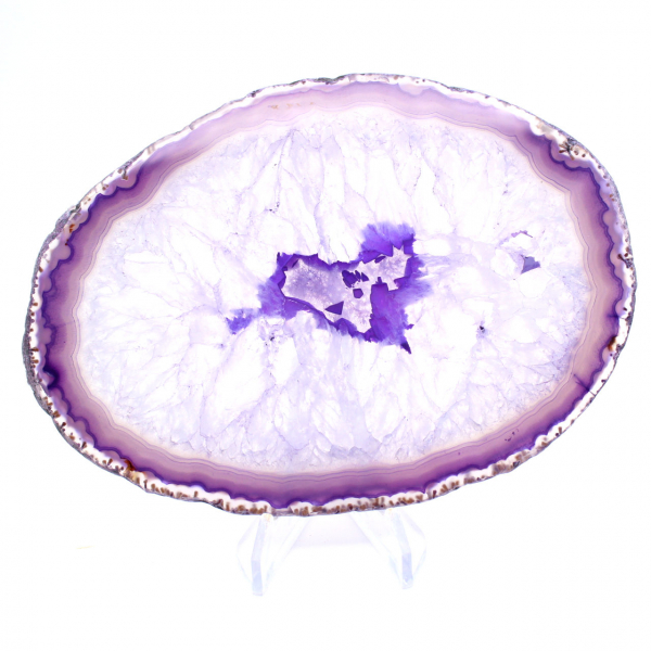 Skiva av purpur agatmineral - Ursprung: Brasilien