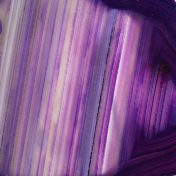 Brasiliansk agatprov, lilafärgad skiva