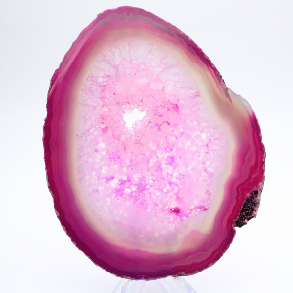 Polerad rosafärgad brasiliansk agat