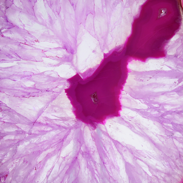 Naturlig rosafärgad agatskiva