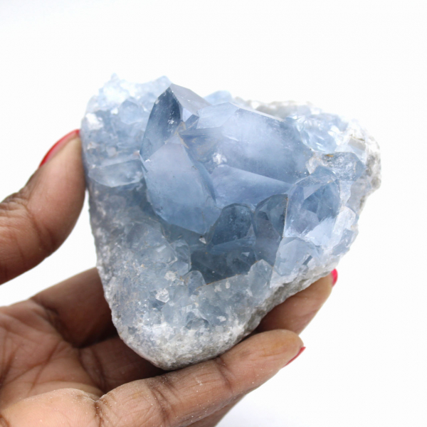 Celestin från Madagaskar: Druse och råa kristaller