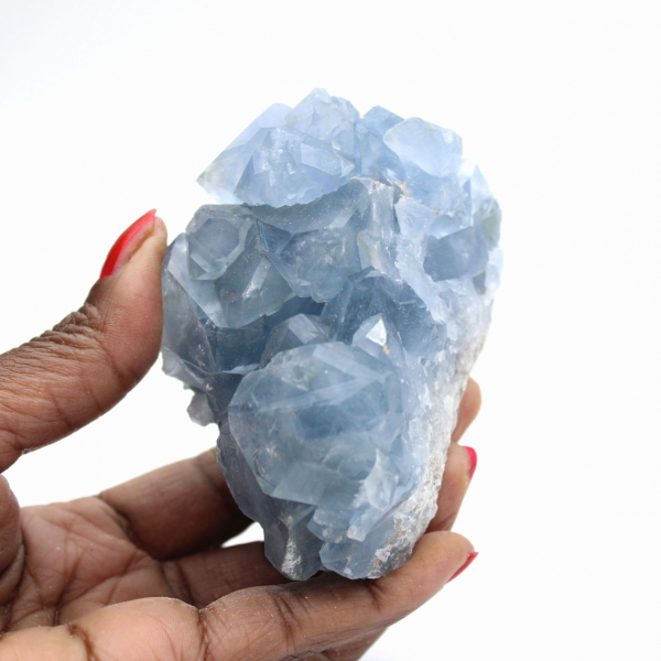 Madagaskisk Celestine: Blå Kristall Druse