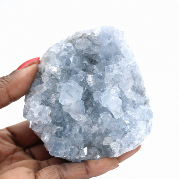 Celestine från Madagaskar: Druse och kristallkluster