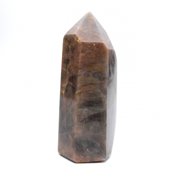 Mörk mikroklin mineralprisma - svart månsten