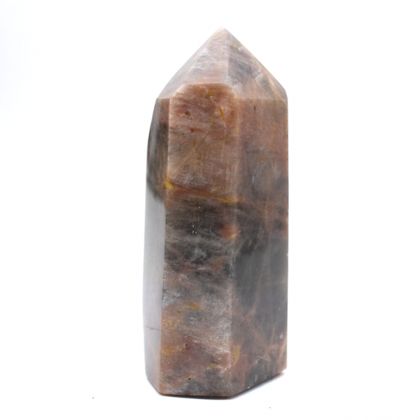 Mörk mikroklin mineralprisma - svart månsten