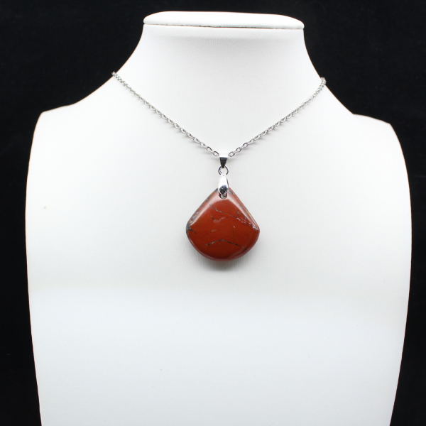 Röd Jaspis Fyrkantig Hängsmycke