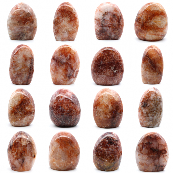 Polerad rock i röd kvarts