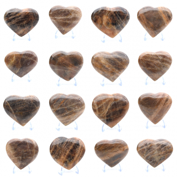 Svart månstenshjärta