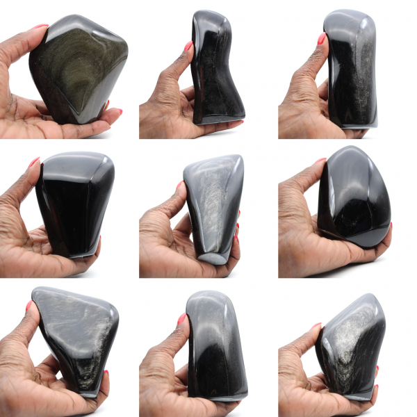 Friformad gyllene obsidian