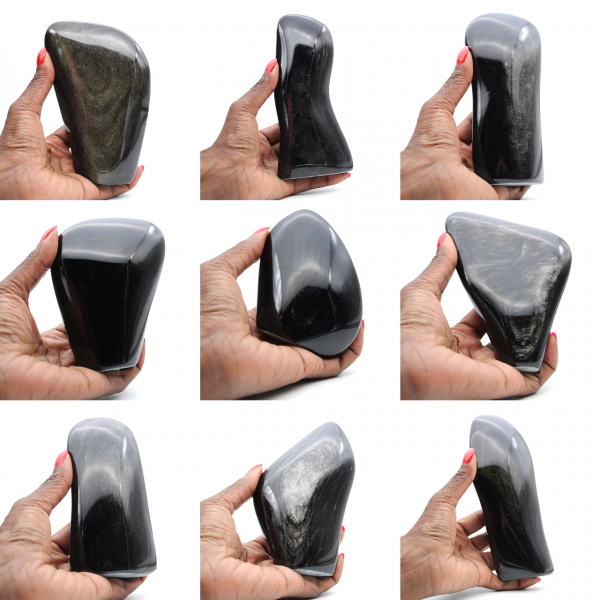 Friformad gyllene obsidian