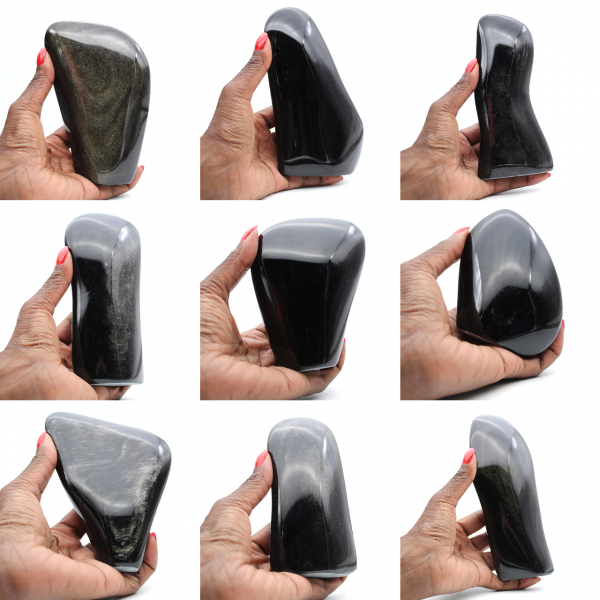 Friformad gyllene obsidian