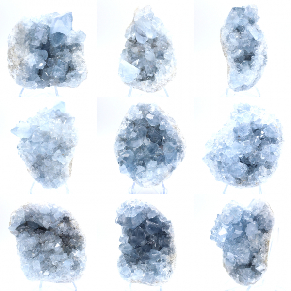 Blå celestitgeod Madagaskar naturlig formation