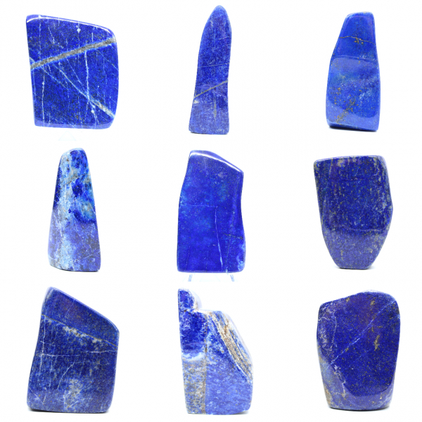 Dekorativt polerat lapis lazuli-block