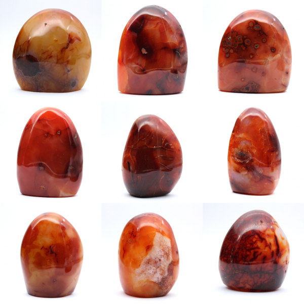 Polerad karneol liten bit - Dekorativt mineralprov (Madagaskar)