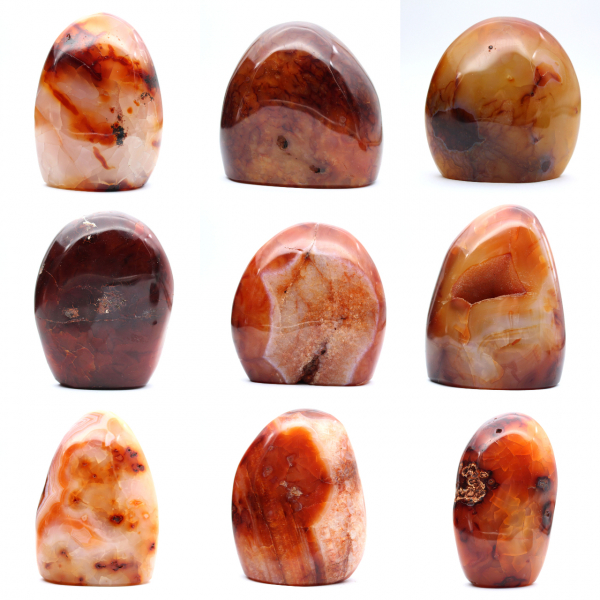 Polerad karneol liten bit - Dekorativt mineralprov (Madagaskar)