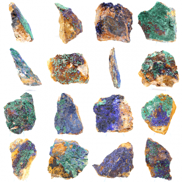 Rå mineral Azurit Malakit