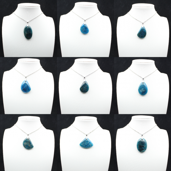 Blå Apatithänge från Madagaskar - Natursten