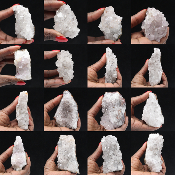 Råkvarts från Marocko, kristaller med goetitinneslutningar