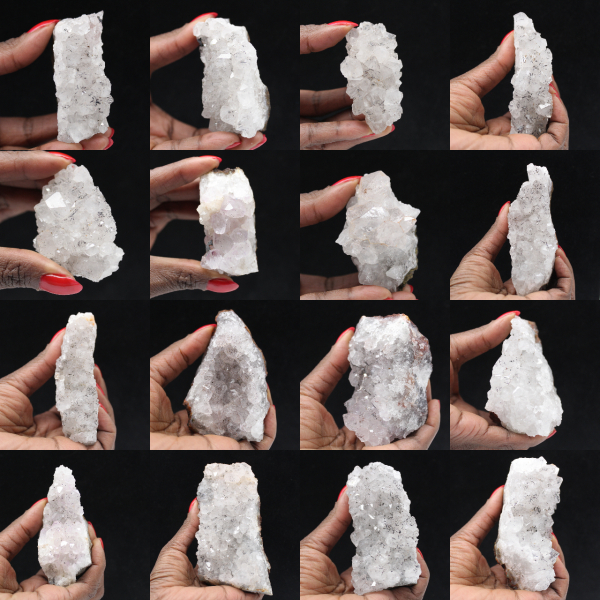 Råkvarts från Marocko, kristaller med goetitinneslutningar