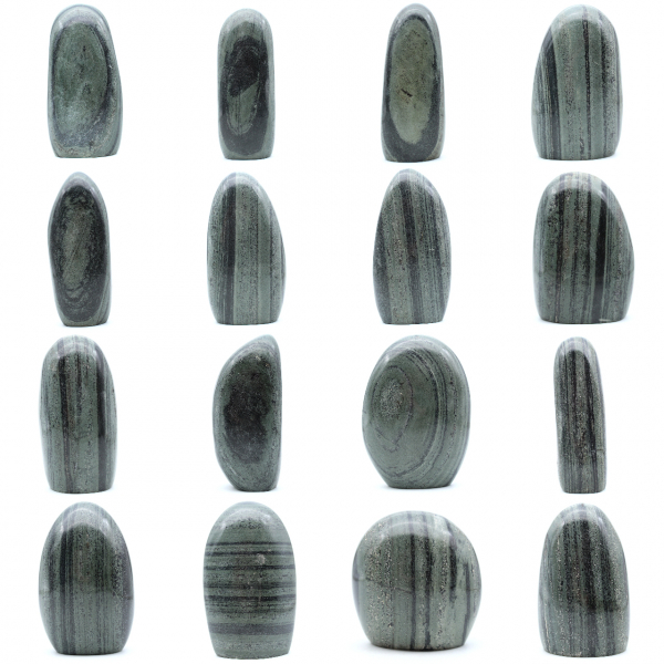 Naturlig strimmig grön jaspissten