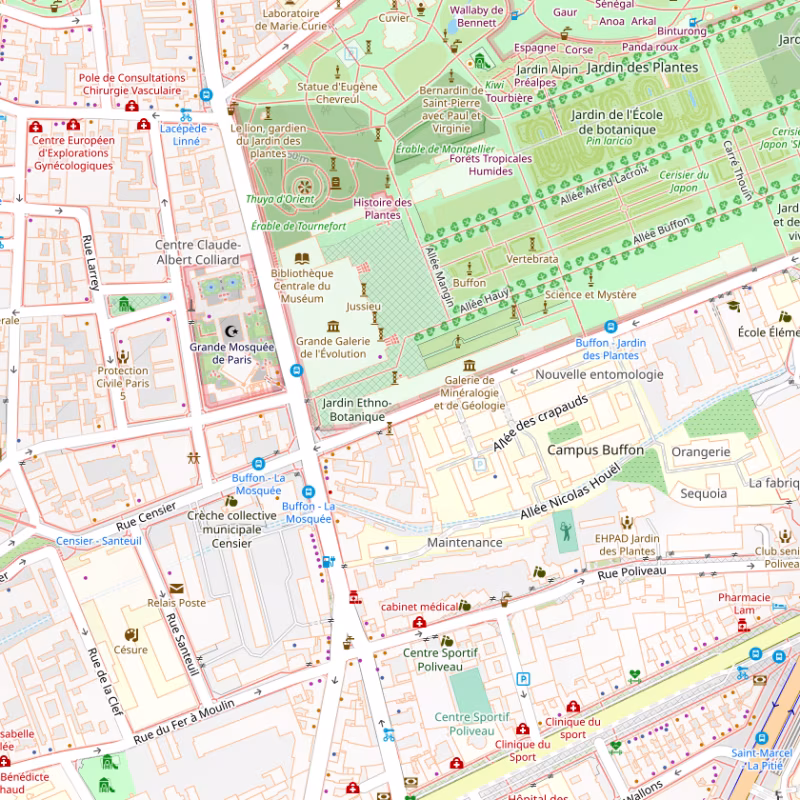 Geologi- och mineralogigalleriet på Jardin des Plantes i Paris paris museeum openstreetmap