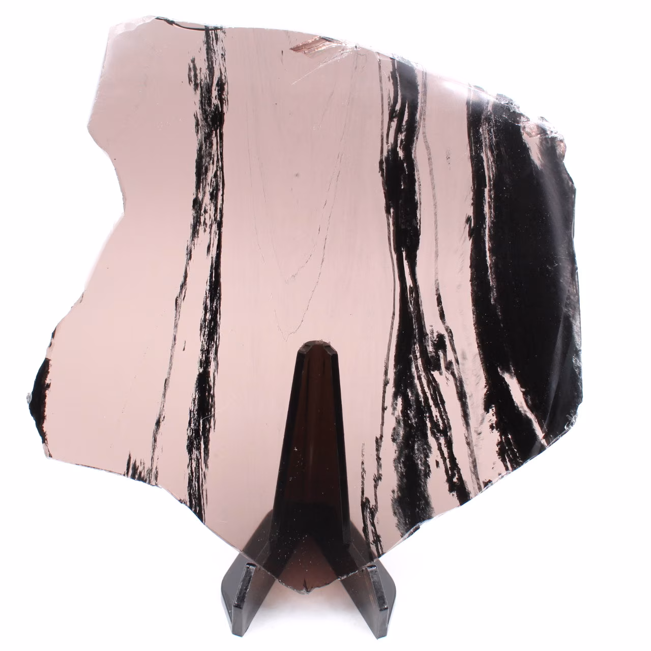 Skiva rökt obsidian