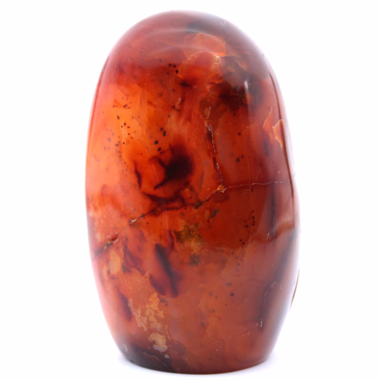 Polerad carnelian sten
