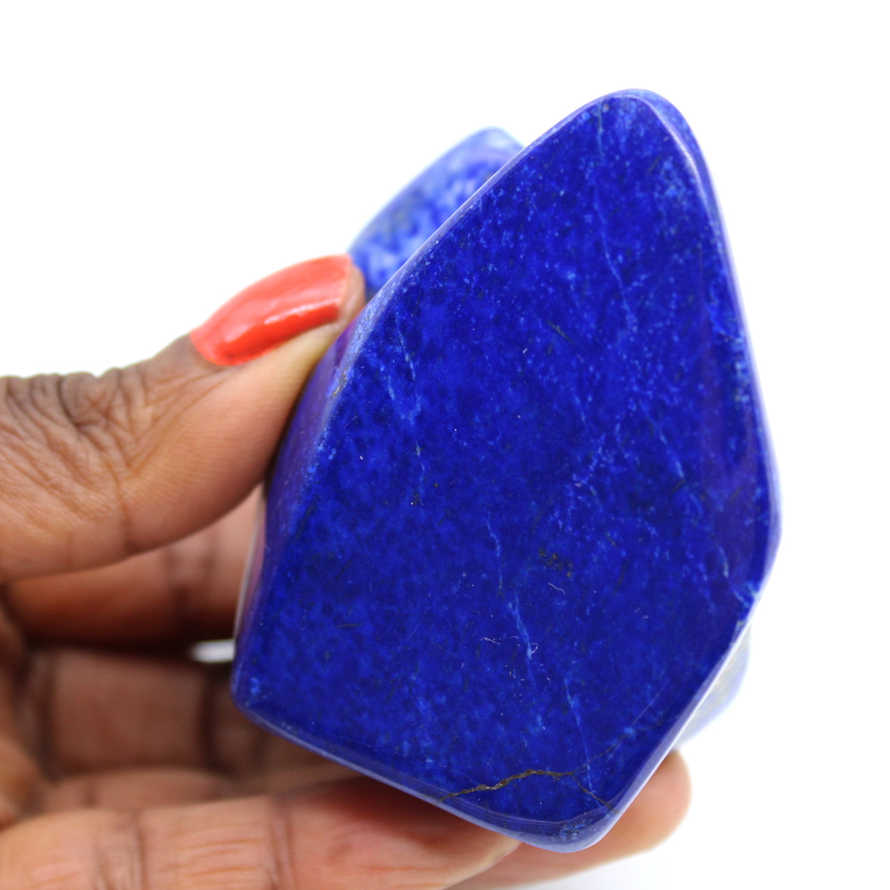 Naturlig polerad lapis lazuli sten
