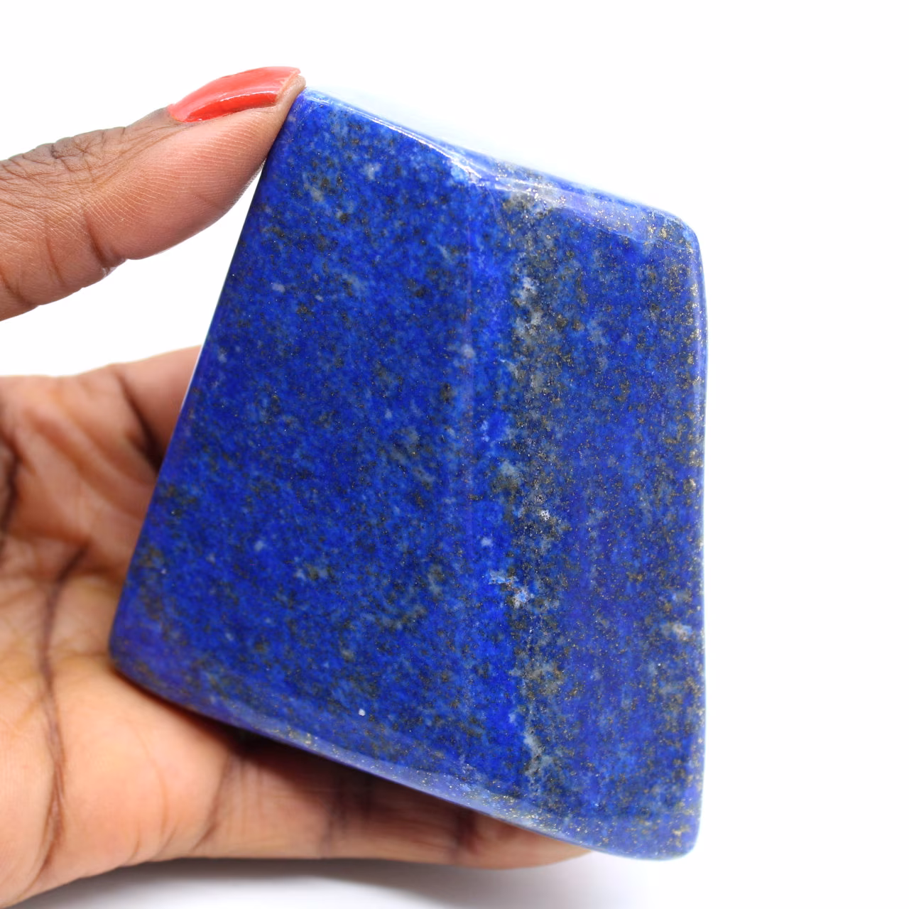 Polerad lapis lazuli prydnadssten