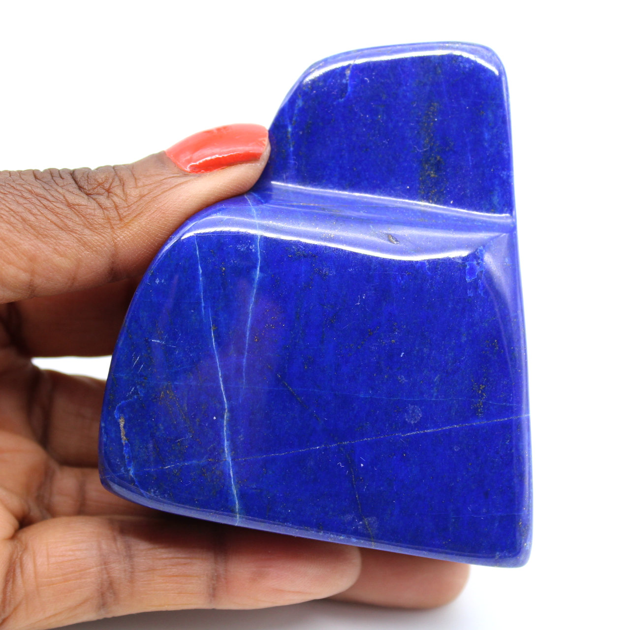 Polerad lapis lazuli sten