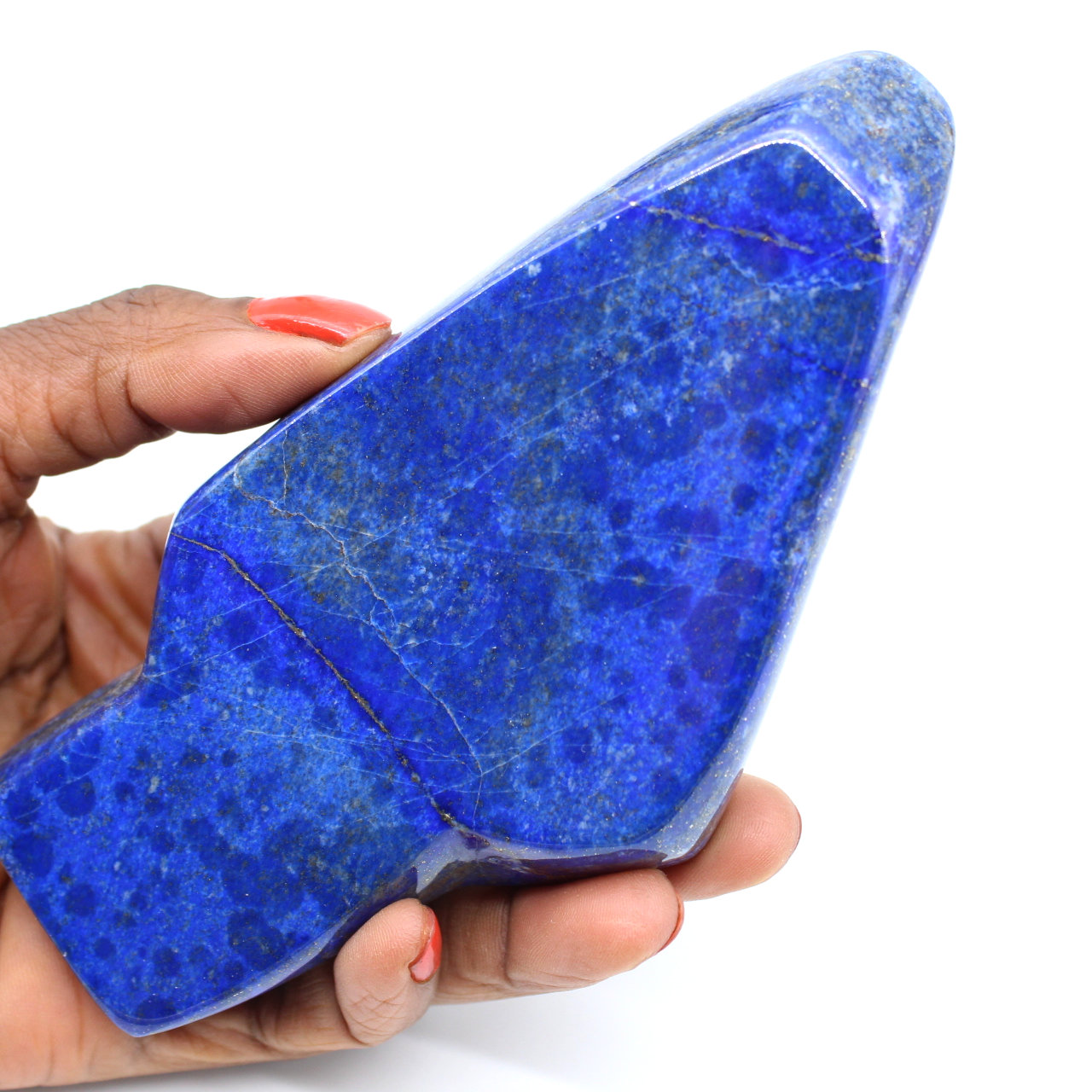 Polerad lapis lazuli för dekoration