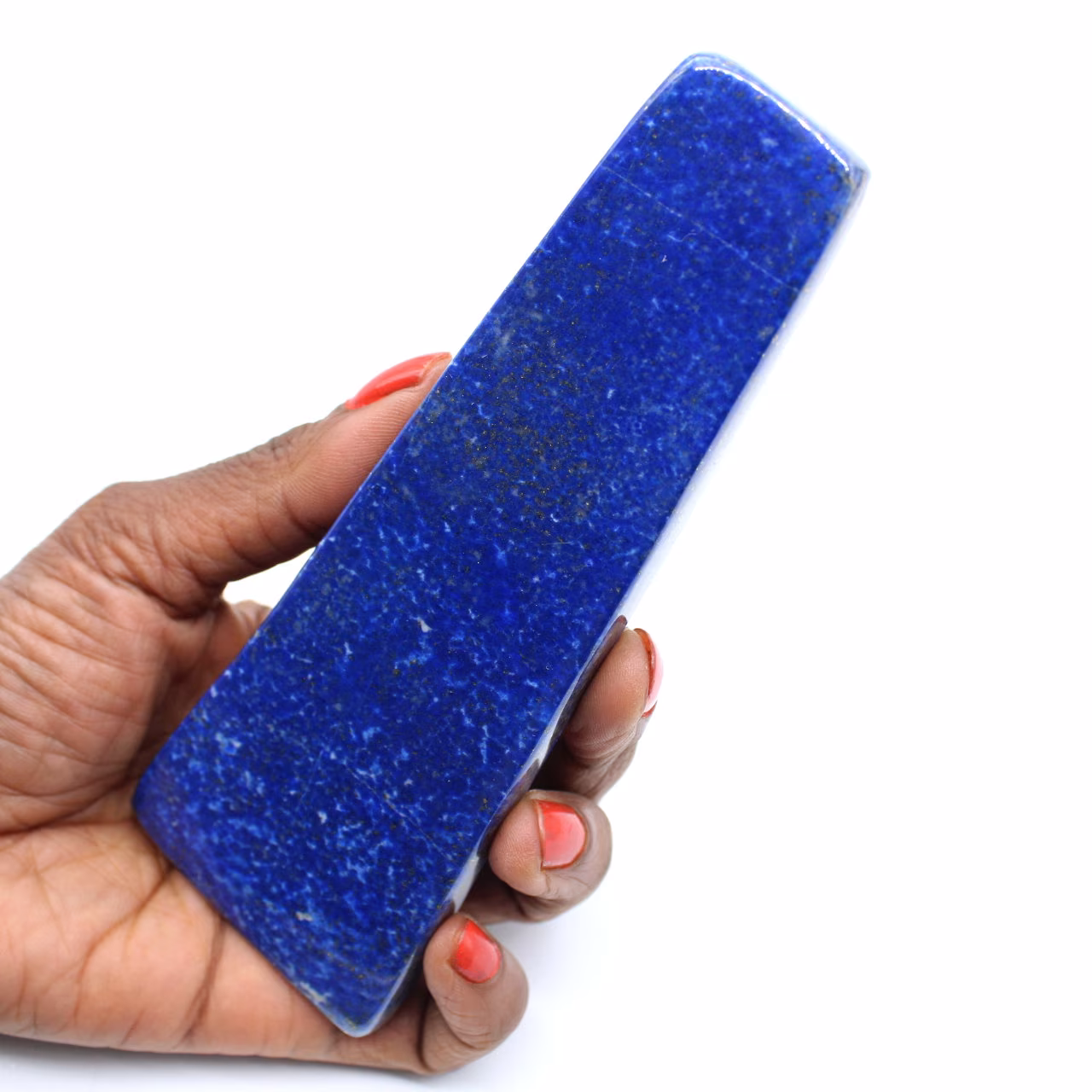 Polerad lapis lazuli prydnadssten