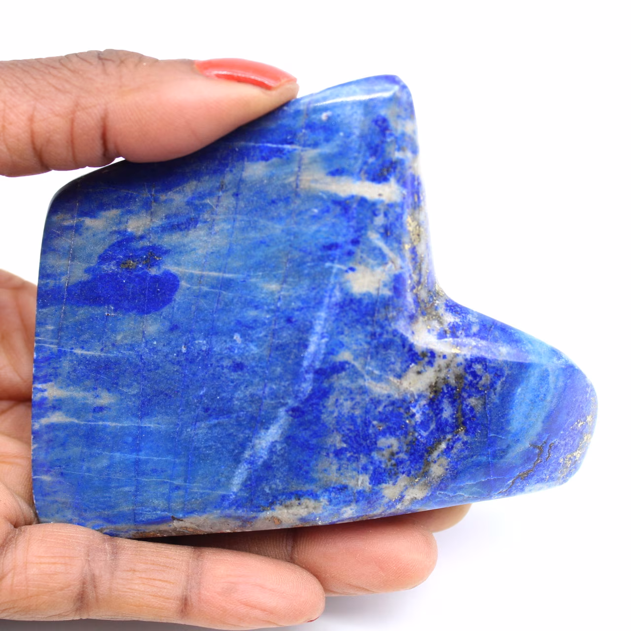 Polerad lapis lazuli för samling