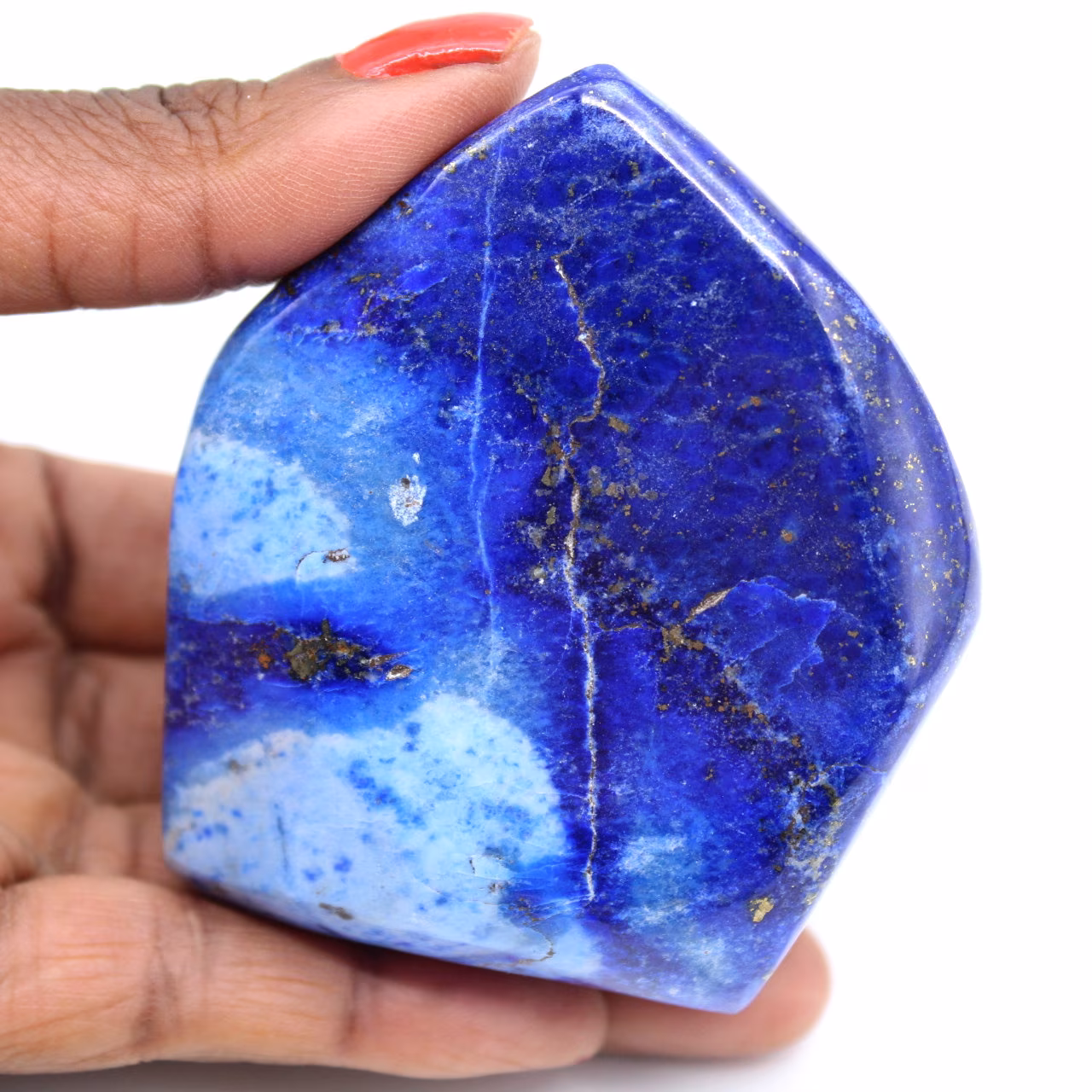 Polerad lapis lazuli för dekoration