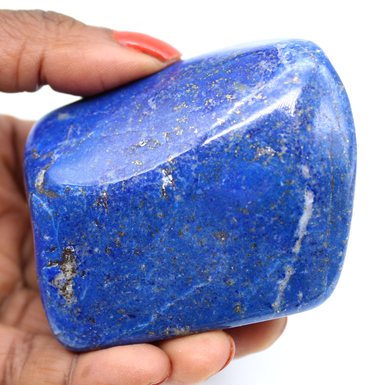 Polerad lapis lazuli prydnadssten