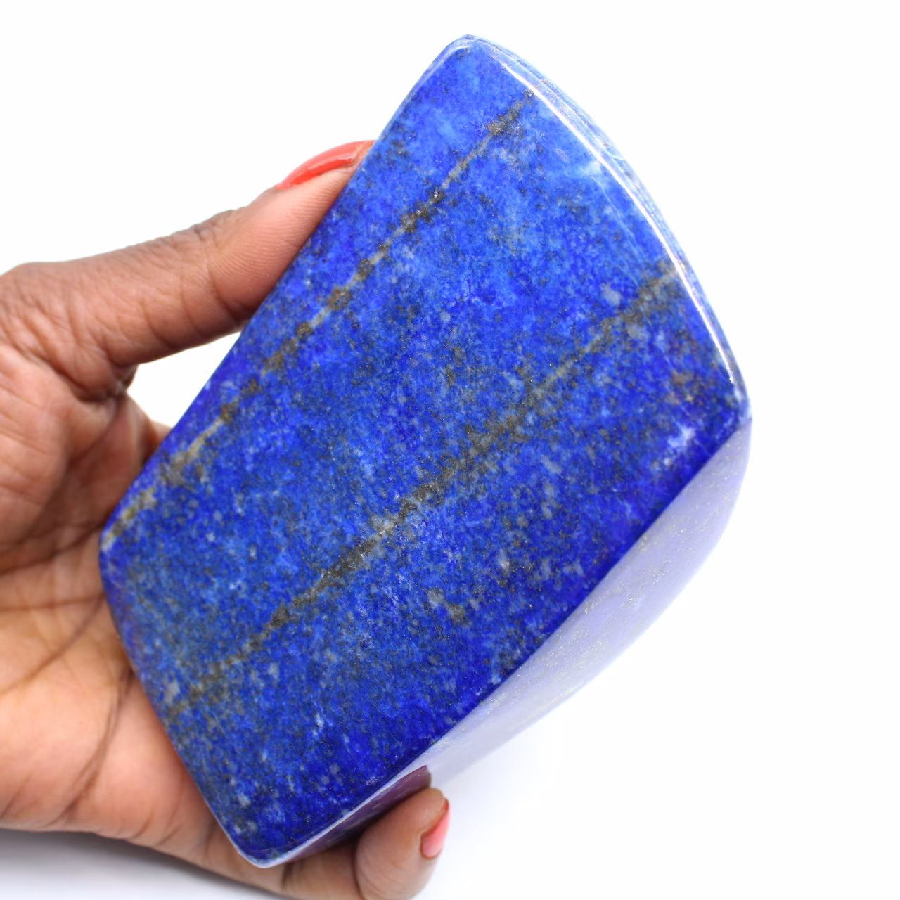 Naturlig polerad lapis lazuli sten